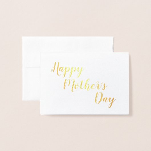 カスタムな原稿の幸せな母の日 箔カード (封筒付き正面)