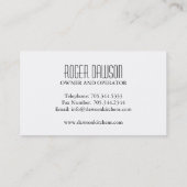 カスタムな台所デザイナー名刺 名刺 (裏面)