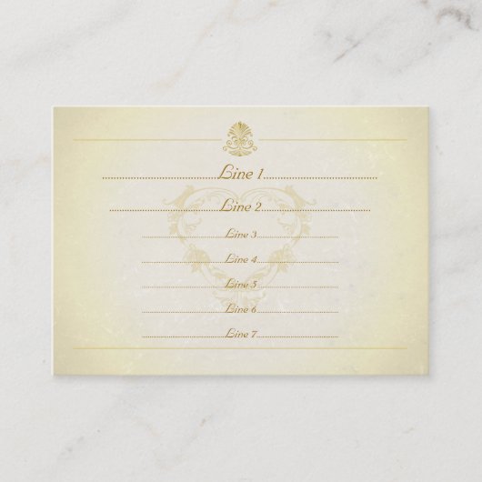 カスタムな名刺のヴィンテージの硫酸紙 名刺 (正面)