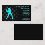 カスタムな名刺をコーチする野球のレッスン 名刺 (正面/裏面)