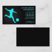 カスタムな名刺を訓練するサッカーのレッスン 名刺 (正面/裏面)