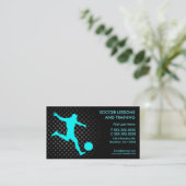 カスタムな名刺を訓練するサッカーのレッスン 名刺 (スタンド正面)