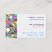 カスタムな名刺ユニークな90s Psychadelicの芸術 名刺 (裏面)