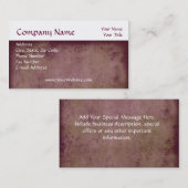 カスタムな名刺、クランベリーのヴィンテージのデザイン 名刺 (正面/裏面)