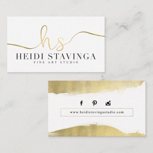 カスタムな名刺: ハイディStavinga 名刺 (正面/裏面)