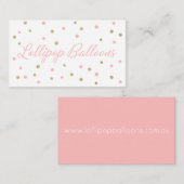 カスタムな名刺: 棒つきキャンデーの気球 名刺 (正面/裏面)