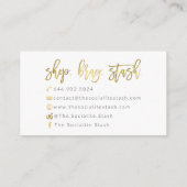 カスタムな名刺: 社交界の名士の隠匿物 名刺 (裏面)