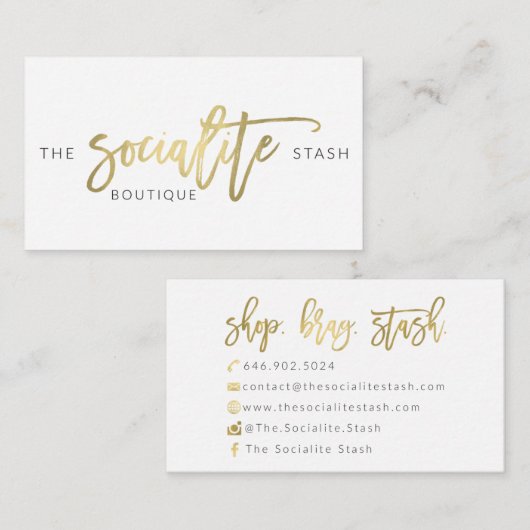 カスタムな名刺: 社交界の名士の隠匿物 名刺 (正面/裏面)