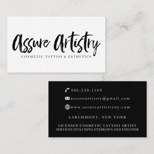 カスタムな名刺: 芸術性を保証して下さい 名刺 (正面/裏面)