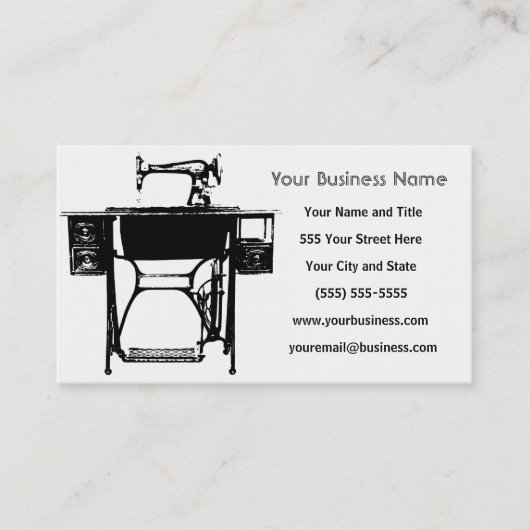 カスタムな名刺-裁縫婦/テーラー 名刺 (正面)