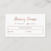 カスタムな名刺: DeLashes 予約カード (裏面)