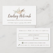 カスタムな名刺: Lindsey H 予約カード (正面/裏面)