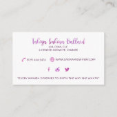 カスタムな名刺: Sakina 名刺 (裏面)