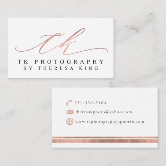 カスタムな名刺: TKの写真撮影 名刺 (正面/裏面)