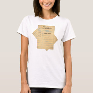 カスタムな図書館のブックカード Tシャツ