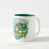 カスタムな地球の子供は、あなたの名前を加えます! ツートーンマグカップ (正面右)