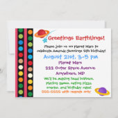 カスタムな外国のInvastion 5x7の誕生日の招待状 招待状 (裏面)