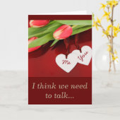 カスタムな失恋および許しの挨拶状 カード (黄色い花)