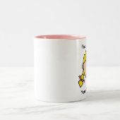 カスタムな女の子のカスタマイズ可能なブロンドのブレードのマグ- ツートーンマグカップ (中央)