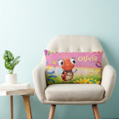 カスタムな女の子の広い枕Lilのてんとう虫の範囲 ランバークッション (椅子)