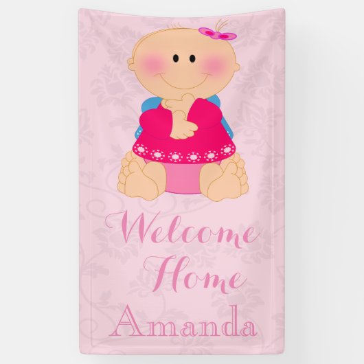 カスタムな女の子の\ \男の子 横断幕 (縦)