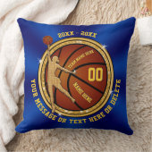 カスタムな女の子バスケットボールのための年長夜ギフト クッション (ブランケット)