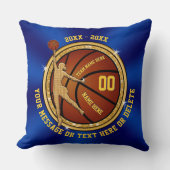 カスタムな女の子バスケットボールのための年長夜ギフト クッション (正面)