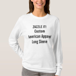 カスタムな女性のアメリカの服装の長袖 Tシャツ