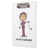 カスタムな女性の棒の姿のナースのクリップボード クリップボード (左)