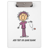 カスタムな女性の棒の姿のナースのクリップボード クリップボード (正面)