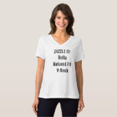 カスタムな女性のBellaによってリラックスされる適当なV首のTシャツ Tシャツ (正面フル)
