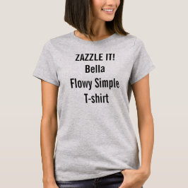 カスタムな女性のBella FlowyのシンプルなTシャツのブランク Tシャツ