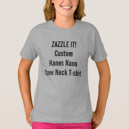 カスタムな女性のHanesのNano丸首のTシャツのブランク Tシャツ