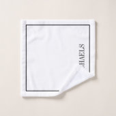 カスタムな姓のモノグラムの浴室タオルセット バスタオルセット (ウォッシュタオル)