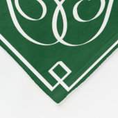 カスタムな姓の緑の華麗さのフリースブランケット フリースブランケット (角)