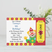 カスタムな子供のピエロの誕生会 招待状 (スタンド正面)