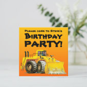 カスタムな子供の坑夫のパーティの招待状 招待状 (スタンド正面)