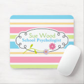 カスタムな学校の心理学者のストライプのな上りのマウスパッド マウスパッド (マウス)