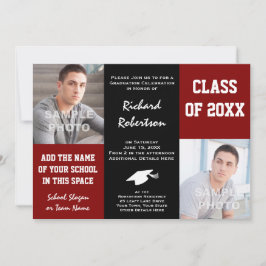 カスタムな学校はクラスのアスリートの卒業を着色します 招待状