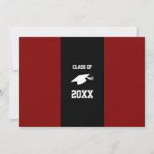 カスタムな学校はクラスのアスリートの卒業を着色します 招待状 (裏面)