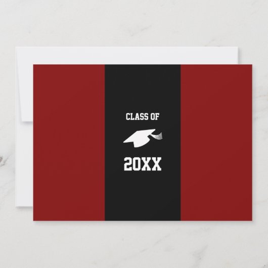 カスタムな学校はクラスのアスリートの卒業を着色します 招待状 (裏面)