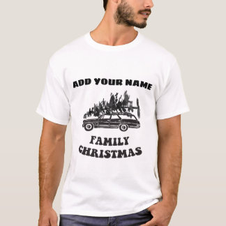 カスタムな家族のクリスマスを個人化して下さい Tシャツ