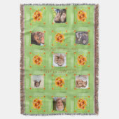 カスタムな家族の杏子のPosies愛庭 スローブランケット (正面縦)