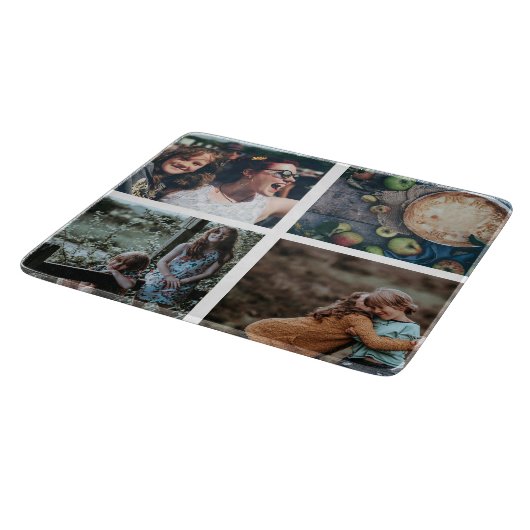 カスタムな家族写真のコラージュの記念品Instagram カッティングボード (角)
