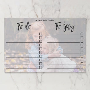 カスタムな家族写真-リストを買うためするため及び ペーパーパッド