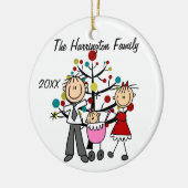 カスタムな家族親、女の赤ちゃんのオーナメント セラミックオーナメント (左)