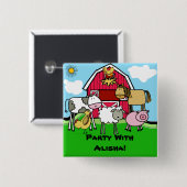 カスタムな家畜ボタン 缶バッジ (正面&裏面)