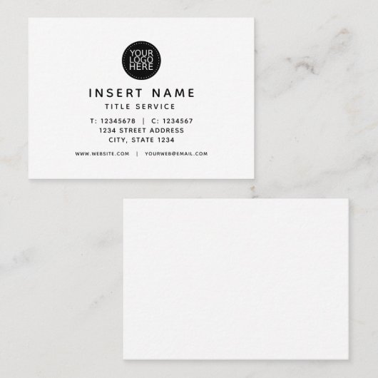 カスタムな専門のモダンここのあなたのロゴ 名刺 (正面/裏面)