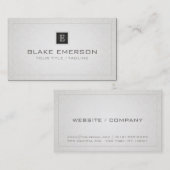 カスタムな専門のモノグラムの名刺-灰色 名刺 (正面/裏面)