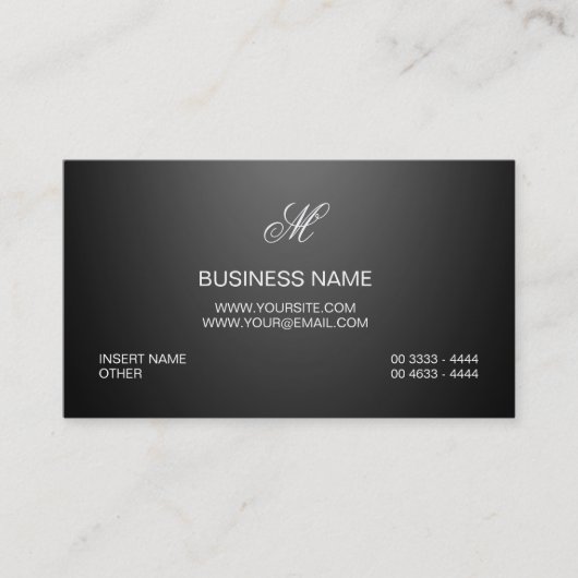 カスタムな専門のロゴのエレガントで豪華で黒い平野 名刺 (正面)